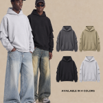 M8331 420 GSM Heavyweight French Terry Hoodie with Stacked Ruched Cuffs