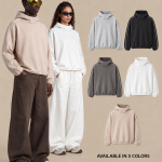 M8316 350 GSM Boxy Contrast-Trim Fleece Hoodie