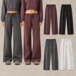 DK029 350 GSM Wide-Leg Drawstring Sweatpants