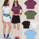 DX8865 210 GSM Contrast-Seam Cropped Raglan T-Shirt