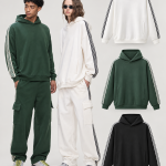 M8322 350 GSM Contrast-Stripe Fleece Hoodie