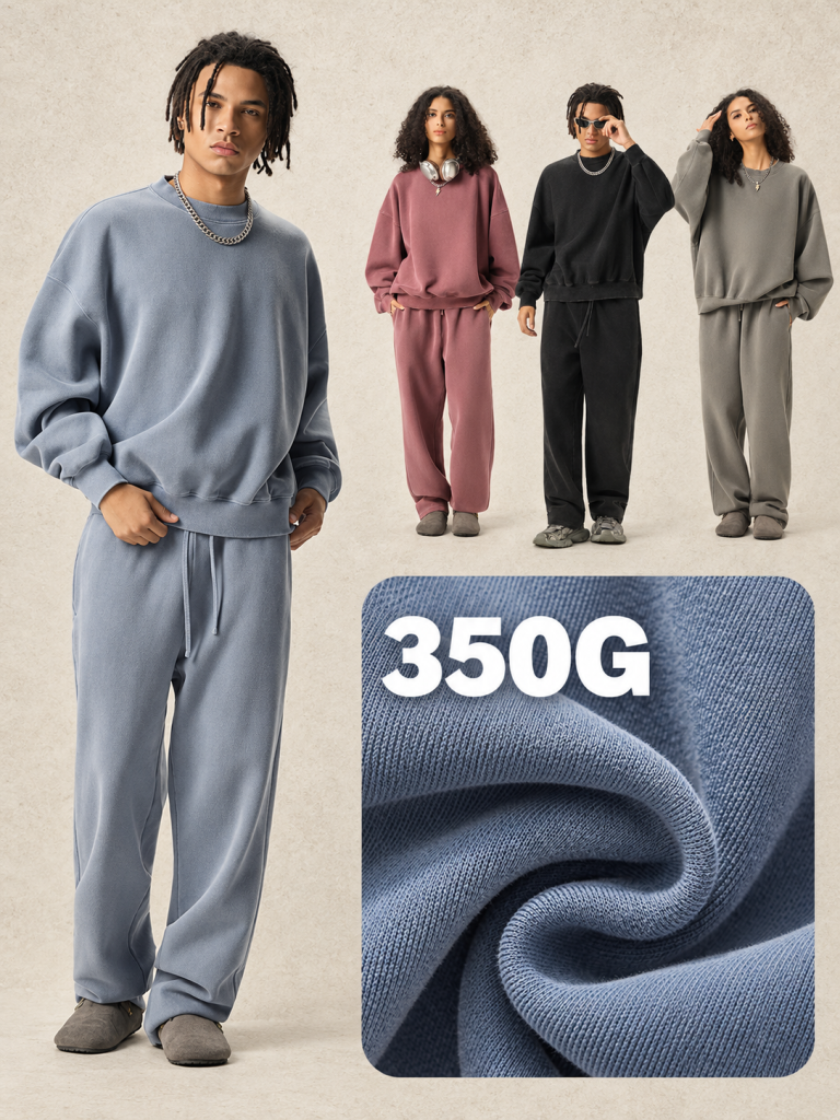 Y6305 washed boxy crewneck sweatshirt - 350 GSM
