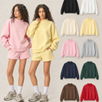 Y6316 350 GSM Oversized Mock-Neck Fleece Sweatshirt