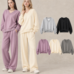 Y6329 280 GSM V-Neck Ruched-Sleeve Sweatshirt