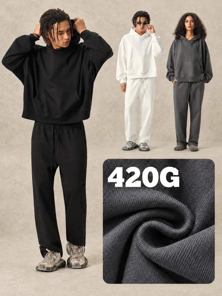 M8311 420 GSM Cropped Boxy Pullover Hoodie
