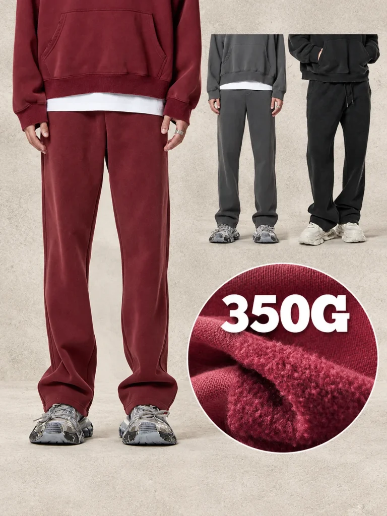 DK028 washed straight-leg sweatpants - 350 GSM