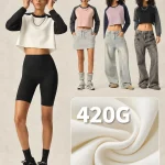 Y6306 420 GSM Cropped Contrast Raglan Sweatshirt