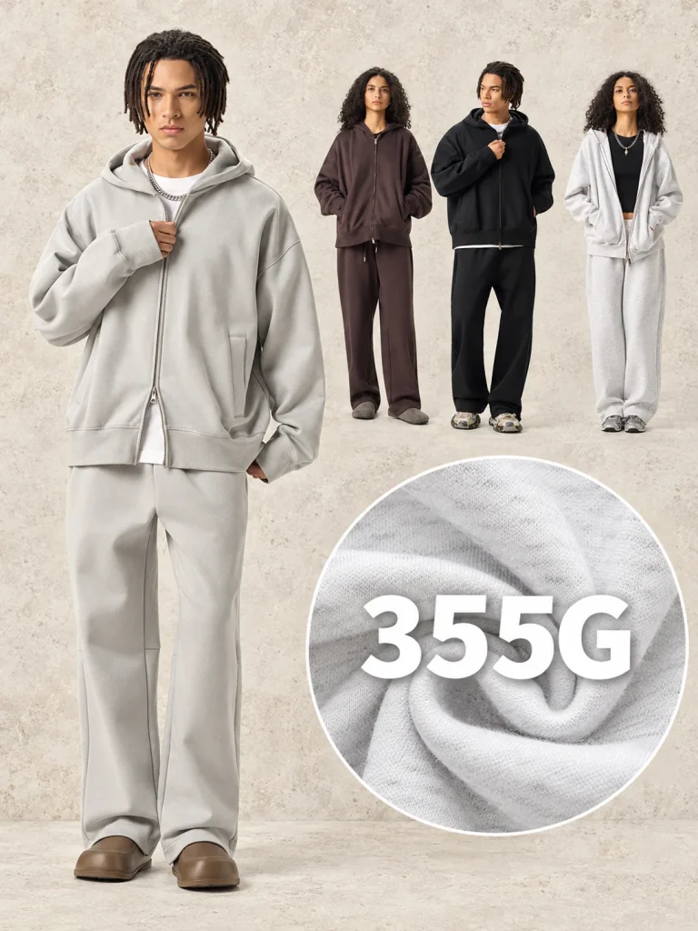 L909 355 GSM Oversized Double-Zip Hoodie