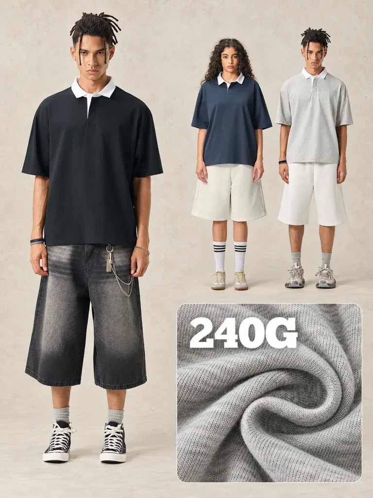 DX8832 240 GSM Contrast-Collar Relaxed Polo Shirt