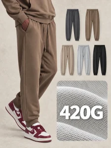 K7330 french terry drawstring joggers - 420 GSM