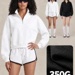 Y6322 350 GSM Boxy Quarter-Zip Panelled Sweatshirt