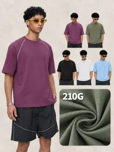DX8864 contrast-seam raglan t-shirt - 210 GSM
