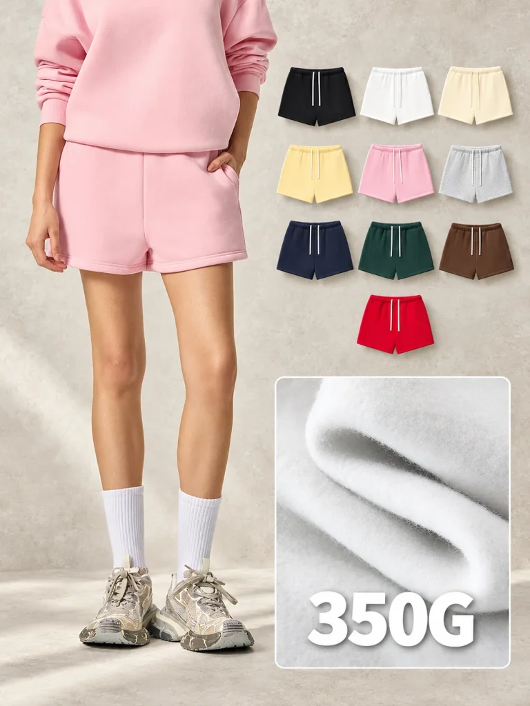 DK8616 fleece drawstring shorts - 350 GSM