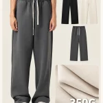 K7317 350 GSM Wide-Leg Drawstring Sweatpants
