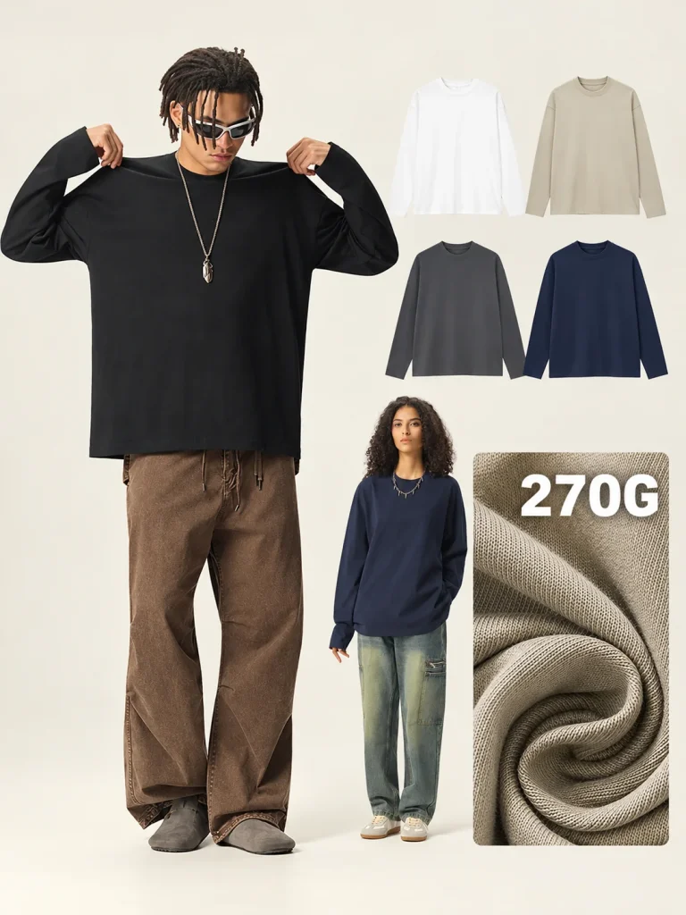 Y6307 270 GSM Cotton Long-Sleeve T-Shirt